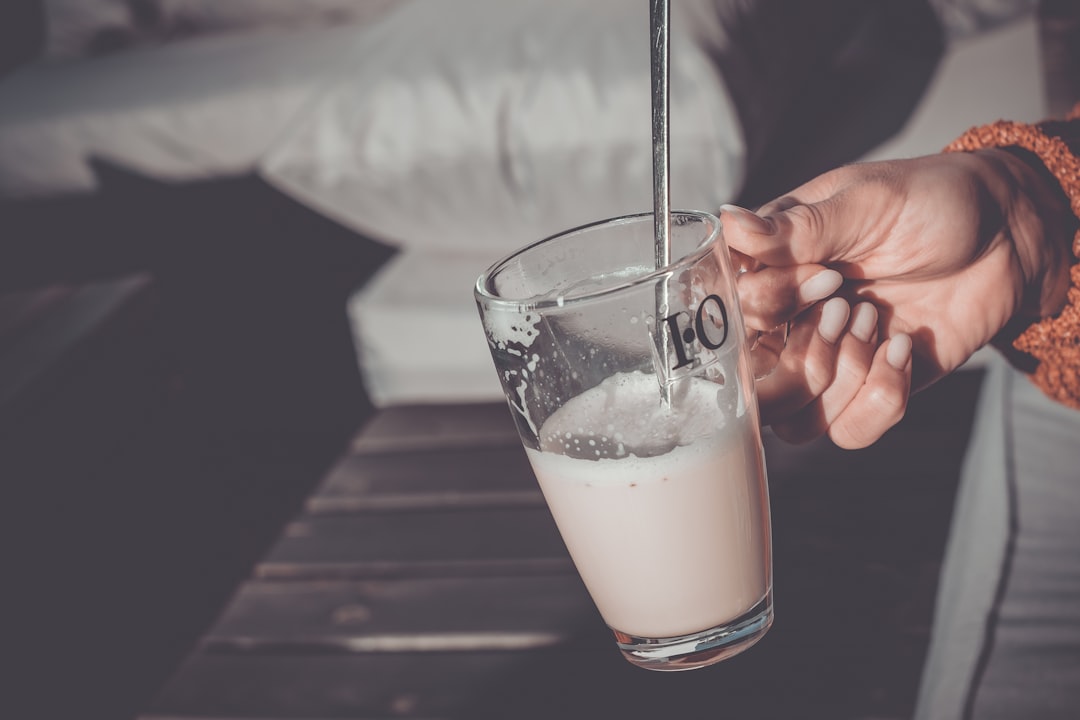 A glass of water thickened to nectar consistency. It holds its shape where ordinary water would have moved on.
