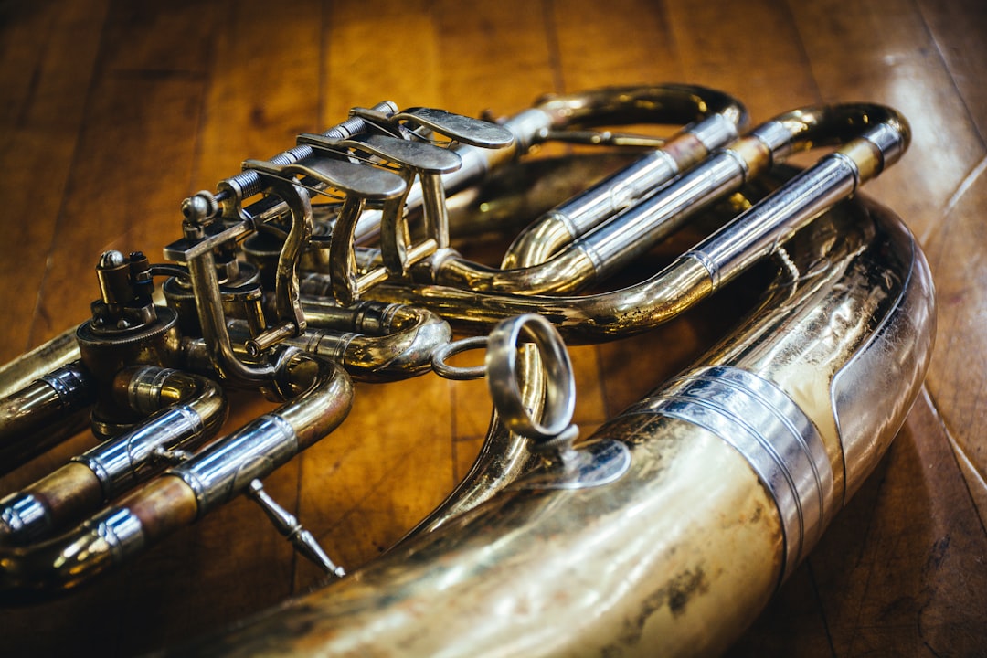 The contrabass tuba, in majestic repose, surveys its dominion over the sonic landscape.