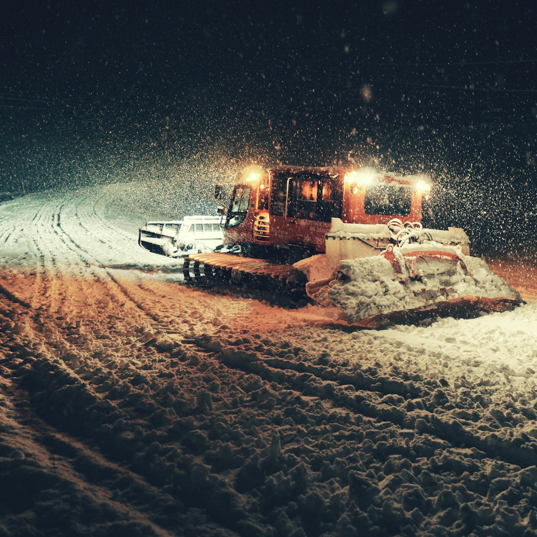 A crawler bulldozer in its natural habitat, contemplating its next conquest.