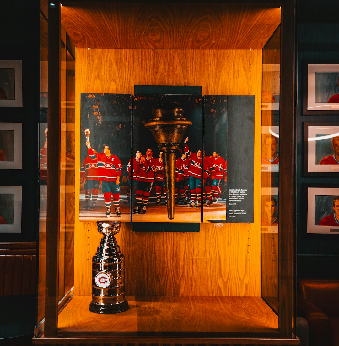 A trophy in repose, contemplating its next public appearance.