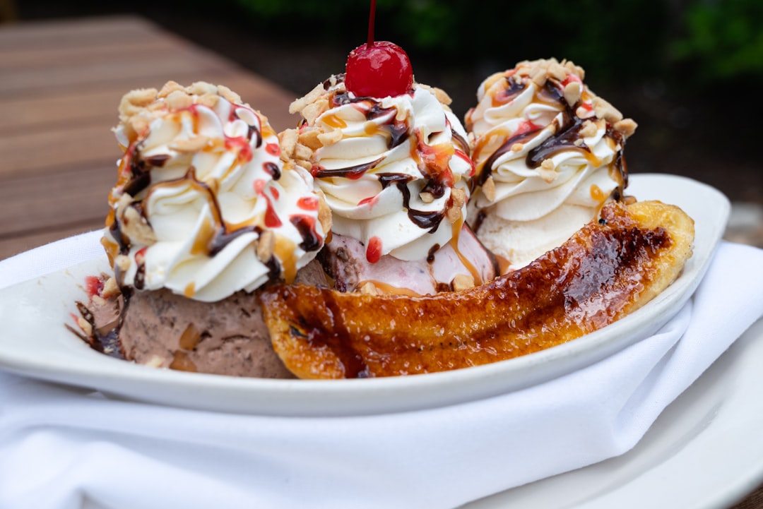 A majestic dessert, viewed in its overindulgent glory.