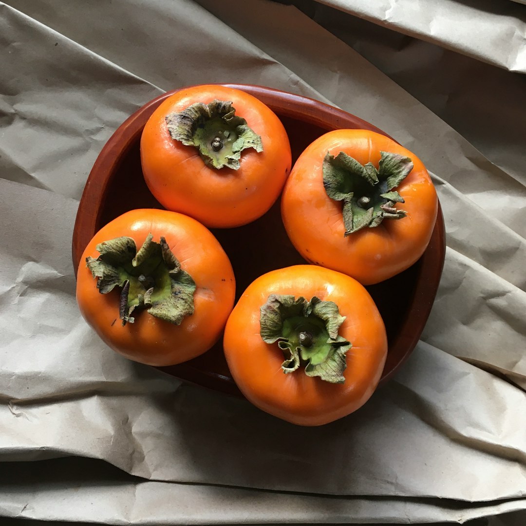 Bowl of persimmons.