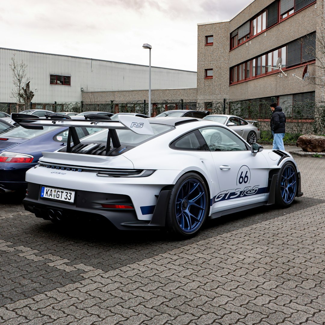 Porsche 911 viewed from the rear.