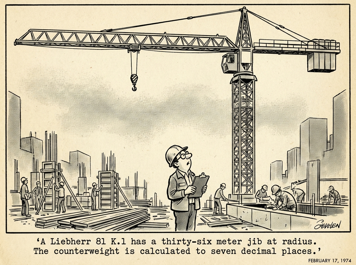 Liebherr 81 K.1 tower crane editorial panel