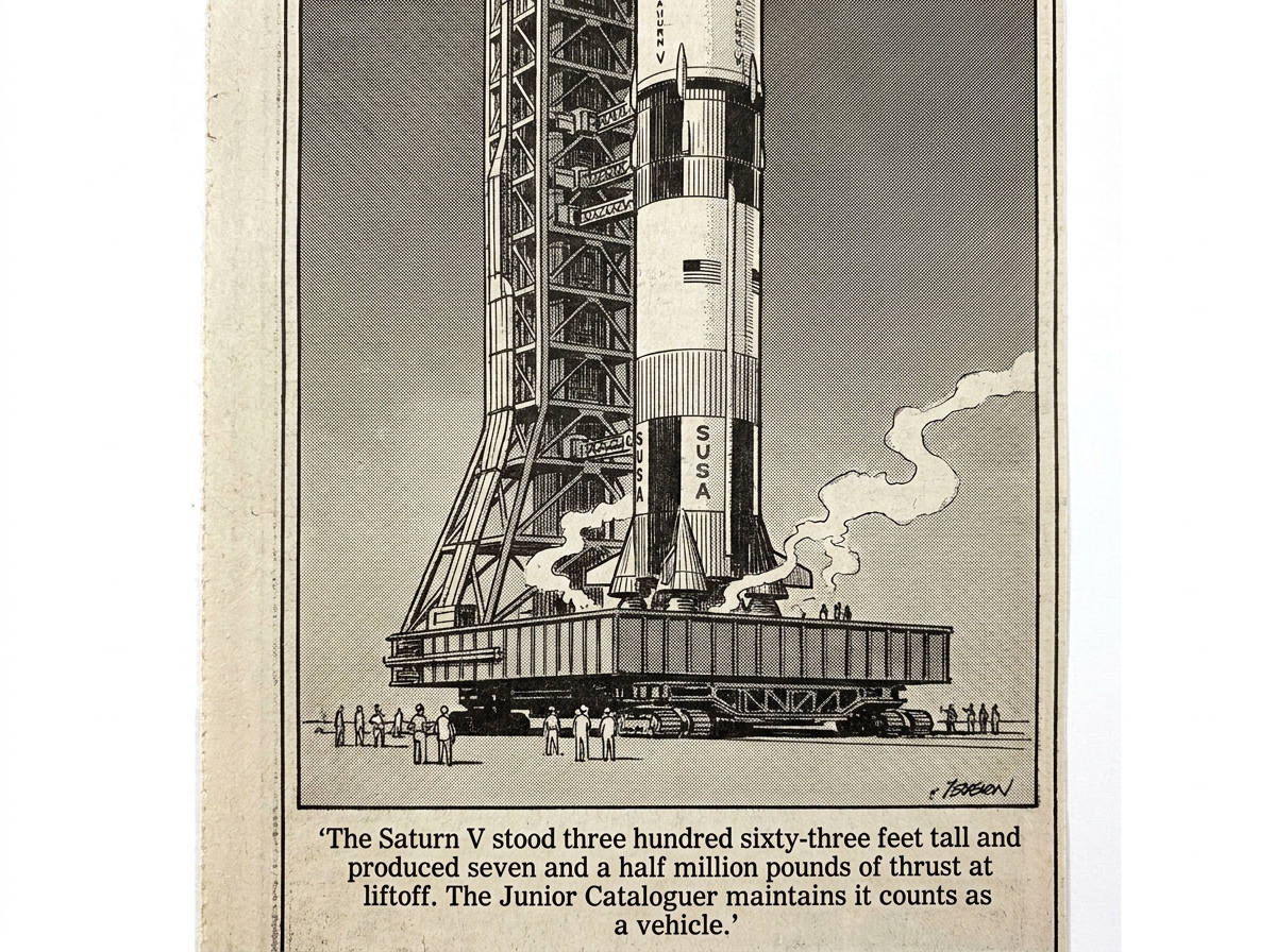 Saturn V rocket editorial panel