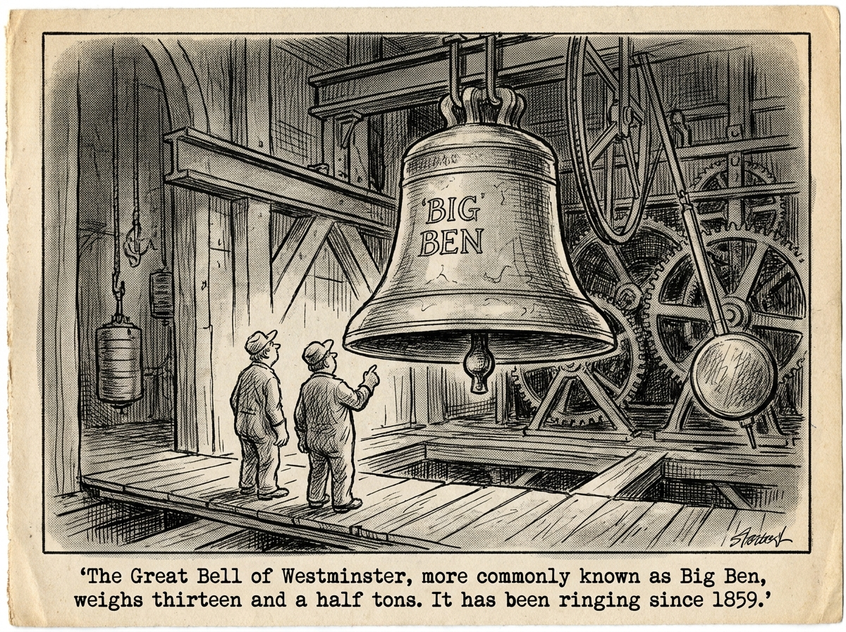 Big Ben (the Great Bell of Westminster) editorial panel