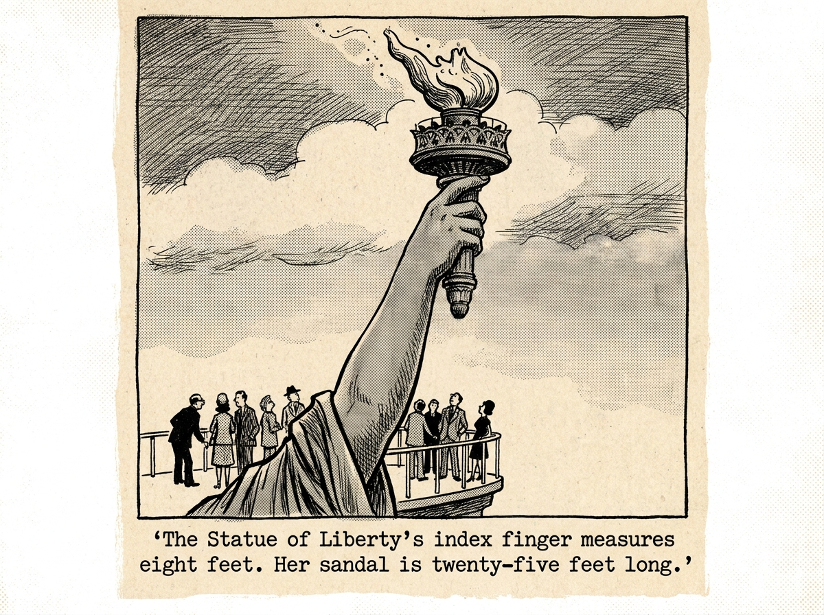 Statue of Liberty torch editorial panel
