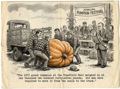 Atlantic Giant pumpkin editorial panel