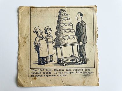 Royal Wedding cake (1947) editorial panel