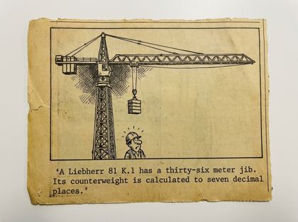 Liebherr 81 K.1 tower crane editorial panel