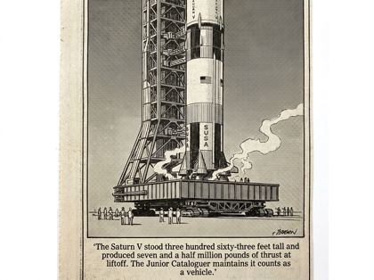 Saturn V rocket editorial panel