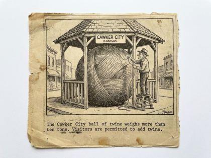 Cawker City ball of twine editorial panel