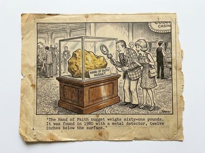 Hand of Faith gold nugget editorial panel