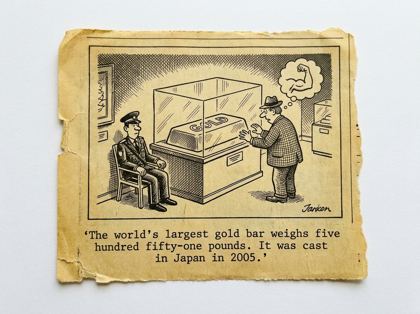 World's largest gold bar editorial panel